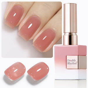Double Rhythm 0.5 Oz Gel Nail Polish Neutral Natural Same Color Same Bottle Translucent Light Milky Pastel 15ML Manicure French Design Art DIY at Home (Pearl Green-B1146)