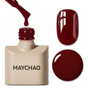 MAYCHAO 15ML Gel Nail Polish 1Pc Deep Cherry Red Nail Polish Soak Off UV LED Blood Red Nail Gel Polish Nail Art Starter Manicure Salon DIY at Home, 0.5 OZ