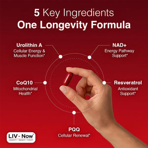 1000mg Urolithin A Supplement with NAD+ CoQ10 Resveratrol PQQ, 120 Softgels | 99% Purity, USA-Made/Lab Tested Longevity Complex for Mitochondrial Support, Cellular Health, Muscle Function, Healthy Aging