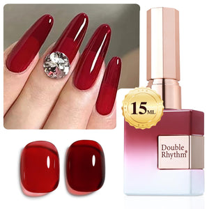 Double Rhythm 15ML Gel Nail Polish Pure Sheer Same Color Same Bottle Soak Off Gel Polish Art Manicure Salon DIY at Home for Women (Burgundy-A1129)