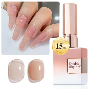 Double Rhythm 15ML Gel Nail Polish Pure Sheer Same Color Same Bottle Soak Off Gel Polish Art Manicure Salon DIY at Home for Women (Burgundy-A1129)