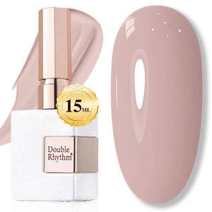 Double Rhythm 0.5 Oz Gel Nail Polish Neutral Natural Same Color Same Bottle Translucent Light Milky Pastel 15ML Manicure French Design Art DIY at Home (Pearl Green-B1146)