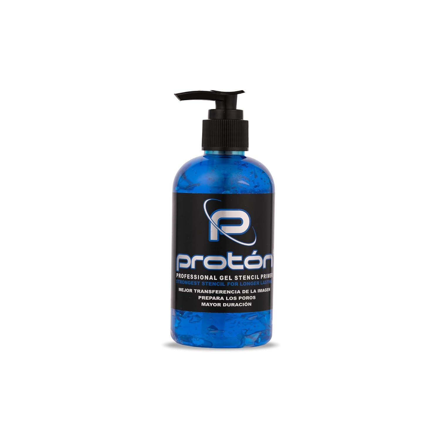 Dynamic Color Co- Proton Tattoo Stencil Primer Gel, Long Lasting, Smudge Proof, Blue, 8oz Bottle | Professional colored stencil primer gel for clean, long-lasting tattoo stencil transfers