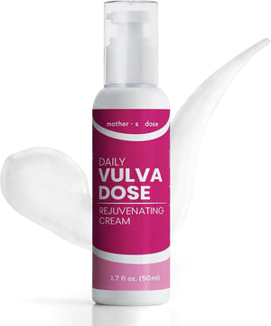 Mothers Dose Vaginal Moisturizer Vulva Cream for Women's Health Feminine DHEA Cream with Hyaluronic Acid for Vulva Dryness & Discomfort 90 Day Supply Made in USA
