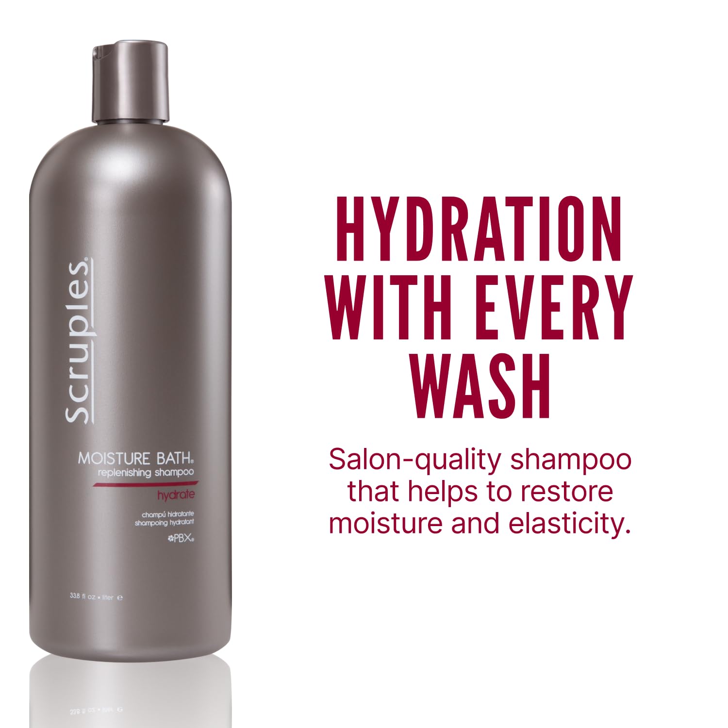 Scruples Moisture Bath Hair Shampoo for Men & Women - Moisturizing Shampoo for Dry, Brittle & Coarse Hair - Helps Restore Shine & Elasticity (33.8 Fl oz)