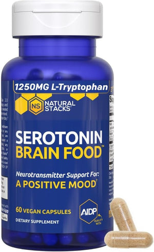 GABA Brain Food - GABA Supplement with L-Citrulline & Grape Seed Extract - Supports Calm & Relaxation - Nighttime Sleep Aid - Supports Production of Gamma Aminobutyric Acid - 120 L-Citrulline Capsules