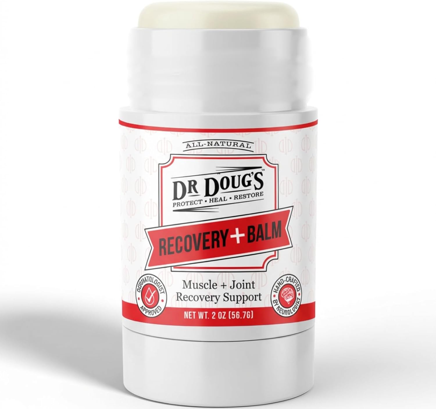 Dr. Doug's Recovery Balm – Organic Arnica & Magnesium Topical Rub – Soothing Support Lotion for Active Muscles, Joints, & Skin – Dermatologist Approved, Handmade in USA, Organic 2 oz Twist-Up Stick