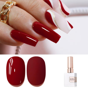 Double Rhythm 0.5 Oz Gel Nail Polish Neutral Natural Same Color Same Bottle Translucent Light Milky Pastel 15ML Manicure French Design Art DIY at Home (Pearl Green-B1146)