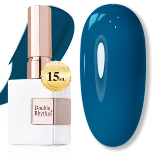 Double Rhythm 0.5 Oz Gel Nail Polish Neutral Natural Same Color Same Bottle Translucent Light Milky Pastel 15ML Manicure French Design Art DIY at Home (Pearl Green-B1146)