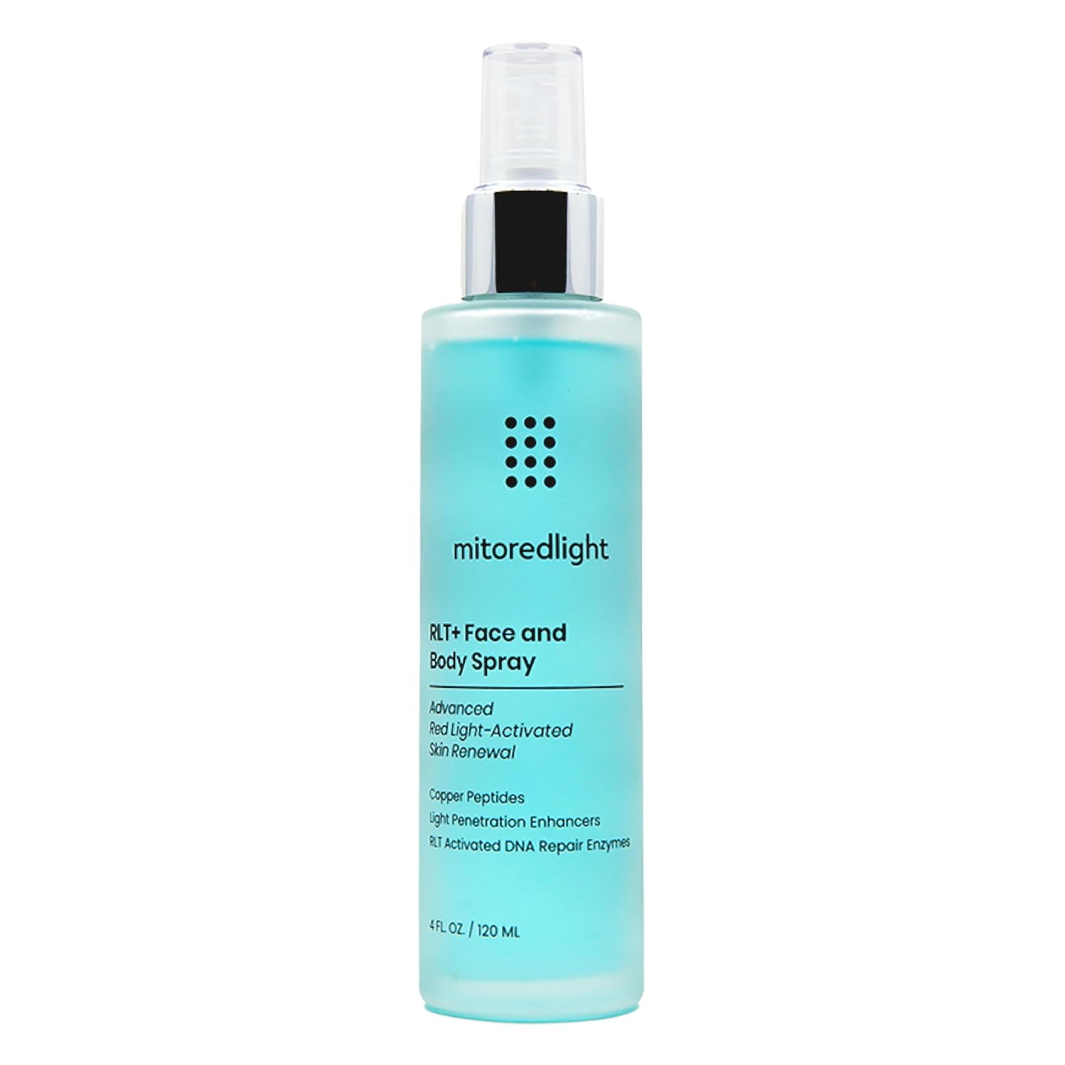 Mito Red Light - MitoAURA™: Red Light Therapy-Enhancing Face & Body Spray- Light-Responsive Glow Spray with Copper Peptides & Blue Spirulina - Boost Radiance, Firmness & Skin Vitality- 4 FL OZ