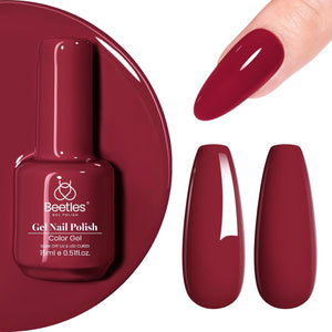 Beetles Red Gel Polish, Merlot Wine, 15ML Dark Red Gel Nail Polish
