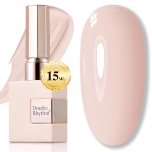 Double Rhythm Translucent Gel Polish Sheer Neutral Natural Light Milky Same Color Same Bottle 15ML Jelly UV Polish Nail Art DIY at Home (Jelly Nude Brown-A1492)