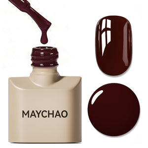 MAYCHAO 15ML Gel Nail Polish 1Pc Deep Cherry Red Nail Polish Soak Off UV LED Blood Red Nail Gel Polish Nail Art Starter Manicure Salon DIY at Home, 0.5 OZ