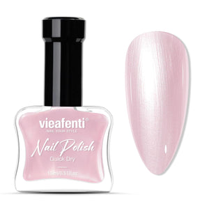 Iridescent Coral Nail Polish, Quick Dry Pearlescent Orange 15ml