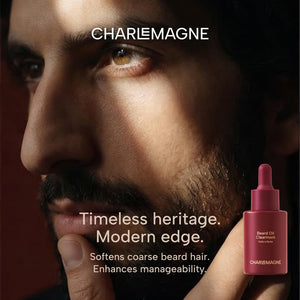 Charlemagne Beard Oil for Men – 30 ml, Clearmont | Sophisticated Minimalist Scent - Premium Beard Conditioner, Softener & Moisturizer Argan Oil, Jojoba Stops Beard Itch, Softens Coarse Hair