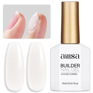 AILLSA Base and Top Coat Gel Nail Polish Top and Base Coat Nail Polish Soak Off Long Lasting Clear Base Gel High Gloss Shine No Wipe Top Coat for DIY Nail Art at Home 0.51 Fl Oz