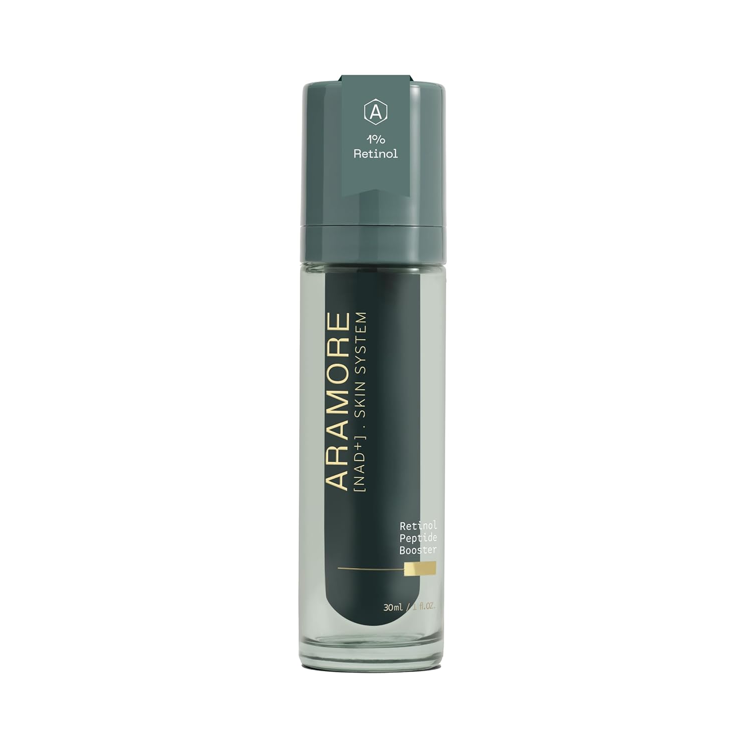 Aramore 1% Retinol Peptide Serum for Face with Collagen Peptides (30ml) | 1% Retinol & Collagen Peptides Visibly Reduce the Look of Wrinkles, Discoloration & Loss of Firmness, Patented Delivery