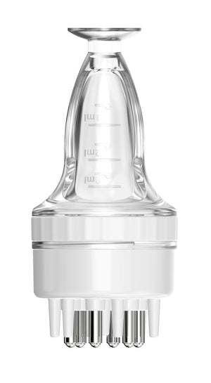 Scalp Massager Comb and Minoxidil Applicator Bottle for Hair Growth, Follicle Care and Thinning Hair Loss Treatment (White)