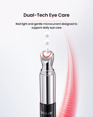 AMIRO PDRN Red Light Therapy Eye Cream with Built-In Microcurrent Massager | PDRN Peptide Under Eye Treatment for Puffy, Tired-Looking Eyes, Hydrated, Firmer-Looking Skin, 1.06 oz