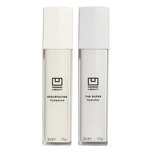 U Beauty Duo Set - Face Serum with Retinol & Hyaluronic Acid - 1.7 fl oz | Resurfacing Compound & SUPER Hydrator Set, Vitamin C & E, Set of 2, moisturizes for smooth, hydrated & softer skin