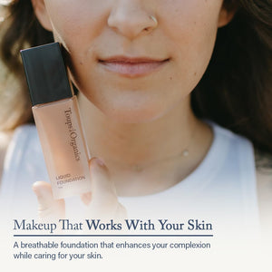 Toups & Co Liquid Foundation Oyster - Neutral | Lightweight & Breathable Buildable Coverage | Aloe Vera, Shea Butter & Herbal Extracts | Non-Comedogenic, Long-Lasting, Sensitive Skin Safe