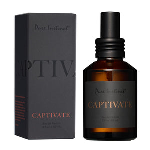 Pure Instinct CAPTIVATE The Original Pheromone Infused Essential Oil Perfume Cologne - Men's Collection - TSA Ready (Roll On Bottle 0.34 Fl. Oz./10.2mL)