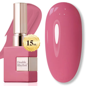 Double Rhythm 15ML Gel Nail Polish Pure Sheer Same Color Same Bottle Soak Off Gel Polish Art Manicure Salon DIY at Home for Women (Burgundy-A1129)