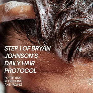 Blueprint Bryan Johnson Peptide Shampoo – 8-Peptide Scalp Treatment with VEGF, Caffeine, Menthol & Arginine – Fragrance-Free & Gentle Formula for Fuller-Looking, Stronger Hair (3.5oz)