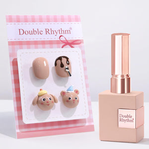Double Rhythm 0.5 Oz Gel Nail Polish Neutral Natural Same Color Same Bottle Translucent Light Milky Pastel 15ML Manicure French Design Art DIY at Home (Pearl Green-B1146)