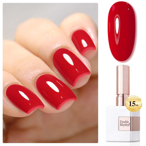 Double Rhythm 0.5 Oz Gel Nail Polish Neutral Natural Same Color Same Bottle Translucent Light Milky Pastel 15ML Manicure French Design Art DIY at Home (Pearl Green-B1146)