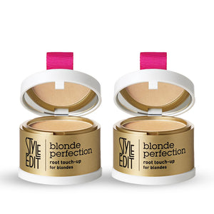 Style Edit Root Touch Up Powder | Temporary Hair Color for Gray Roots and Thinning Hair | Salon-Quality, Transfer-Resistant Hair Concealer | Medium Blonde, 0.14 oz (Pack of 2)