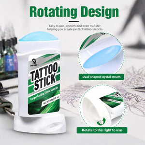 Tattoo Stencil Transfer Gel Stick, 3 Pack No-Mess Stencil Primer | 3 pack tattoo stencil transfer gel sticks, no-mess format, clear pattern placement, studio and practice setup