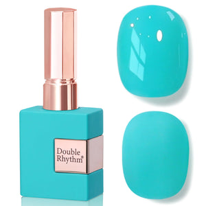Double Rhythm 0.5 Oz Gel Nail Polish Neutral Natural Same Color Same Bottle Translucent Light Milky Pastel 15ML Manicure French Design Art DIY at Home (Pearl Green-B1146)