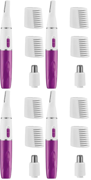 Conair GIRLBOMB All-in-1 Facial Hair Trimmer for Women - 9 Piece Kit with 2 Dermablades - Perfect for Face, Ear/Nose and Eyebrows - Battery-Powered