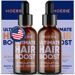 MOERIE Ultimate Hair Growth Serum for Natural Hair Regrowth & Thickening - Anti Thinning & Hair Loss Treatment for Women - Rapid Hair Growth Products - Scalp Oil Alternative - 1.69 fl oz / 50 ml