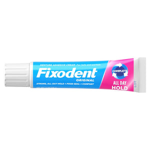 Fixodent Complete Denture Adhesive Cream, Original, 2.4 oz (3-Pack) – Strong False Teeth Glue, Secure Dental Adhesive for Full and Partial Plates, Packaging May Vary