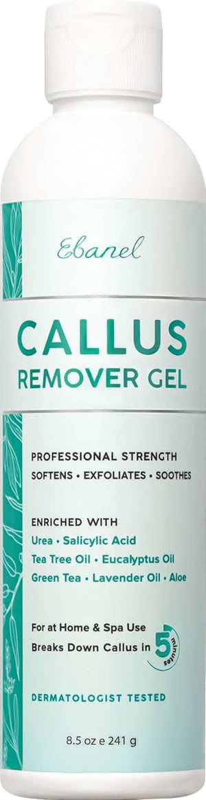 Ebanel Set of Professional Callus Remover for Feet, and Urea Cream 40% Plus Salicylic Acid 2%, Heel Foot Callus Remover Gel Exfoliator Dead Skin Cuticle Removal Toenail Softener Keratolytic Pedicure