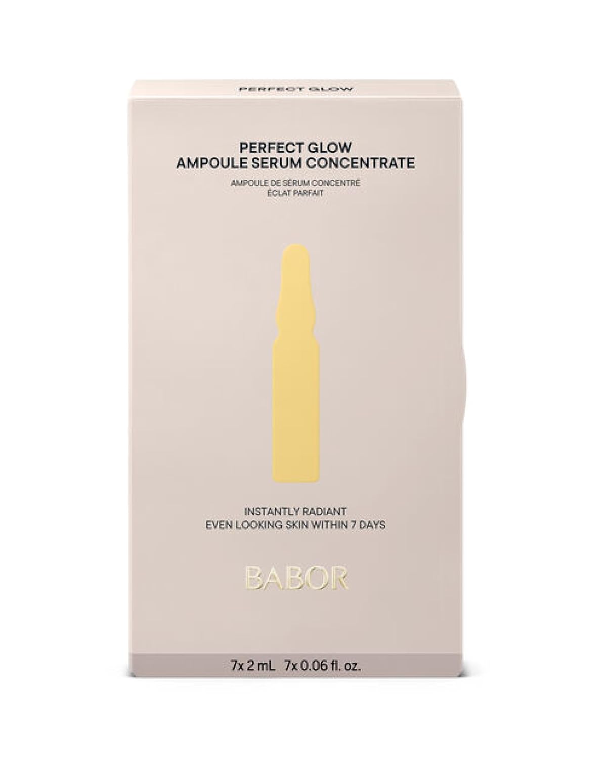 BABOR Perfect Glow Ampoule Serum Concentrates, Perfection Peptide P3 and Glow Pigments to Plump and Even Skin Tone, Brighten and Revitalize Dull and Dry Skin