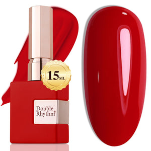Double Rhythm 15ML Gel Nail Polish Pure Sheer Same Color Same Bottle Soak Off Gel Polish Art Manicure Salon DIY at Home for Women (Burgundy-A1129)
