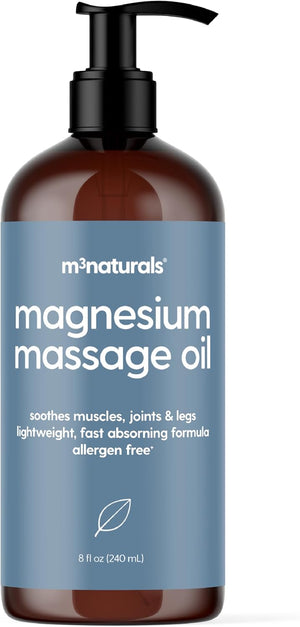 Anti Cellulite Massage Oil and Firm Dry Brush Kit | Collagen & Stem Cell Skin Tightening Kit | Radiant Body Care Kit for Women by M3