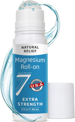 Seven Minerals Pure Magnesium Oil Spray, Big 12oz, USP Grade, Extra Strength, for Feet, Sleep, Muscle Pain & Cramps - Mined in The USA