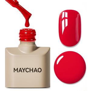 MAYCHAO 15ML Gel Nail Polish 1Pc Deep Cherry Red Nail Polish Soak Off UV LED Blood Red Nail Gel Polish Nail Art Starter Manicure Salon DIY at Home, 0.5 OZ
