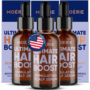 MOERIE Ultimate Hair Growth Serum for Natural Hair Regrowth & Thickening - Anti Thinning & Hair Loss Treatment for Women - Rapid Hair Growth Products - Scalp Oil Alternative - 1.69 fl oz / 50 ml