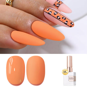 Double Rhythm 0.5 Oz Gel Nail Polish Neutral Natural Same Color Same Bottle Translucent Light Milky Pastel 15ML Manicure French Design Art DIY at Home (Pearl Green-B1146)