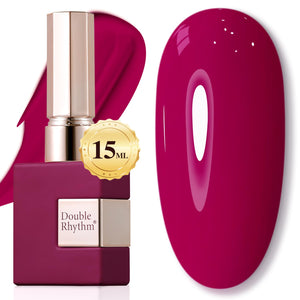 Double Rhythm 15ML Gel Nail Polish Pure Sheer Same Color Same Bottle Soak Off Gel Polish Art Manicure Salon DIY at Home for Women (Burgundy-A1129)