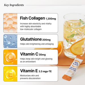 BB LAB Gift Set, Low Molecular Korean Collagen Powder Stick Supplement, Korean Marine Collagen, Fish Collagen Peptides, Vitamin C, Glycine, Fast Absorption