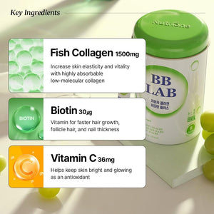 BB LAB Gift Set, Low Molecular Korean Collagen Powder Stick Supplement, Korean Marine Collagen, Fish Collagen Peptides, Vitamin C, Glycine, Fast Absorption