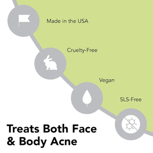 humane Benzoyl Peroxide Face Wash - 5% Regular-Strength Acne Face Wash For Skin, Back & Body - 8 Fl Oz - Dermatologist-Tested Non-Foaming Cleanser - Benzoyl Peroxide Acne Treatment - Cruelty-Free