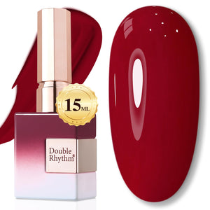 Double Rhythm Translucent Gel Polish Sheer Neutral Natural Light Milky Same Color Same Bottle 15ML Jelly UV Polish Nail Art DIY at Home (Jelly Nude Brown-A1492)