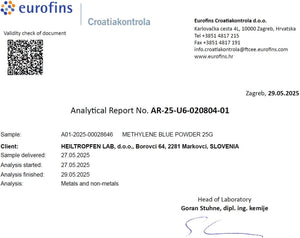 Heiltropfen Methylene Blue Powder 0.88 Oz - 25 g | Ultra High Purity | USP Pharma Grade Ingredients - Third-Party Tested | Formaldehyde Free | incl. Spoon
